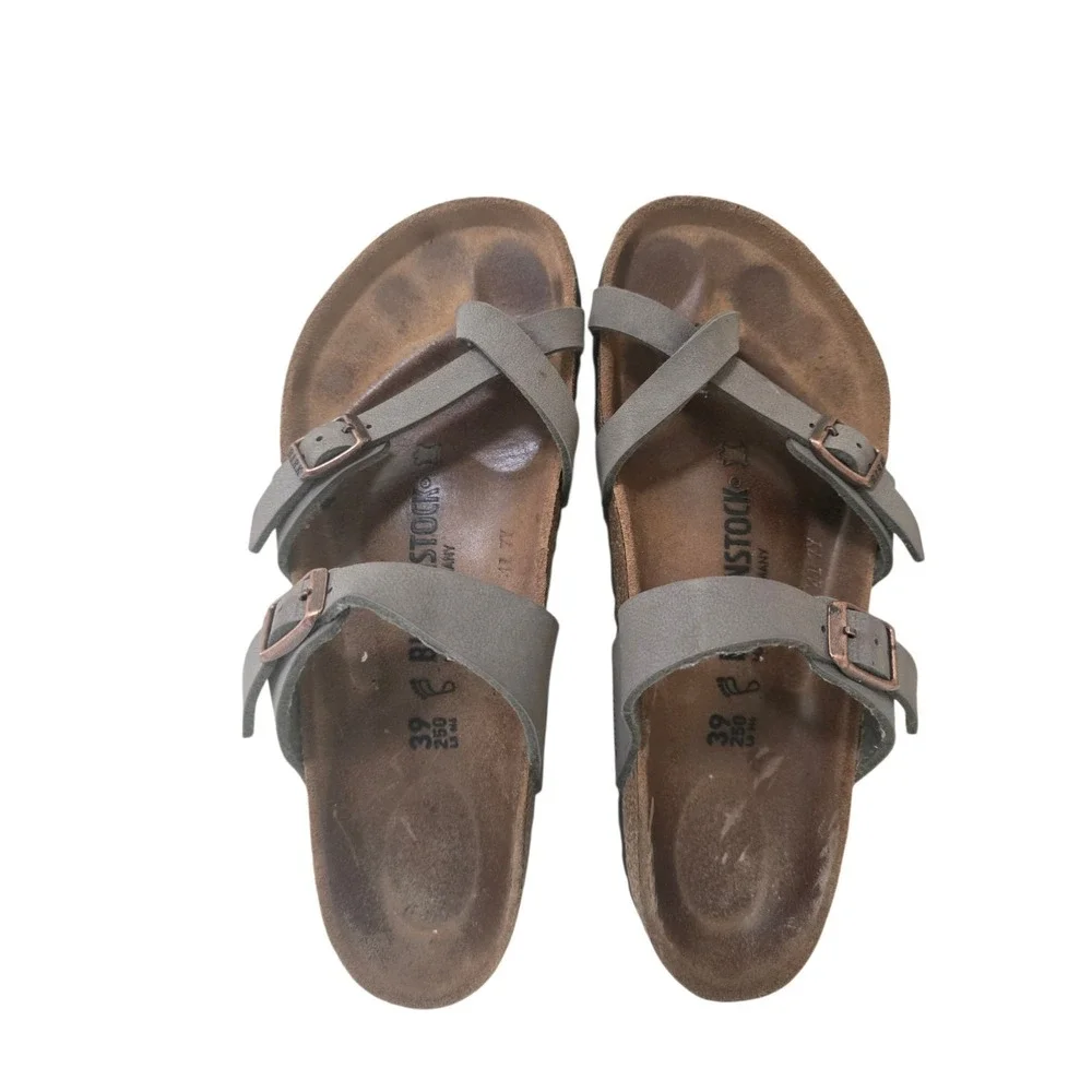 Birkenstock Mayari Single Toe Strappy Thong Sandal Size EU 39 US 8 Mocha